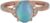 Gin and Grace 10K Rose Gold Natural Australian Opal Ring with Real Diamonds for women | Ethically, authentically & organically sourced (Oval) shaped opal hand-crafted jewelry for her | Opal Ring for women