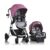 Evenflo Pivot Modular Travel System with LiteMax Infant Car Seat with Anti-Rebound Bar (Dusty Rose Pink)